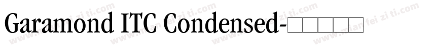 Garamond ITC Condensed字体转换